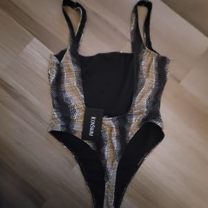 Thong Bathing suit, XL, multi color